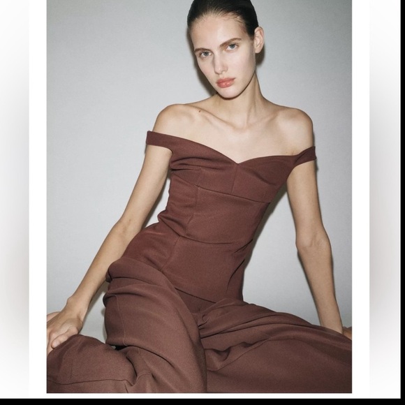 NWT ZARA 2025 collection wide leg crepe pants size L 
🚨FIRM FIRM NO DISCOUNT - Picture 12 of 14